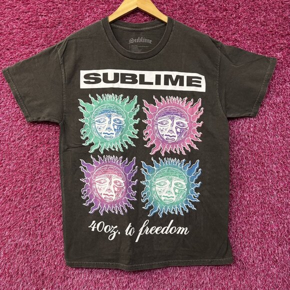Sublime 40 Oz. To Freedom Sun Logo Album Cover Art T-Shirt S/M - Picture 1 of 4